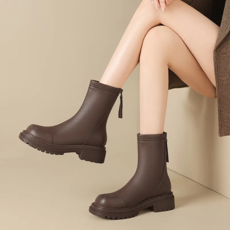 ZHR Ankle Boots Women's Black/Brown-10