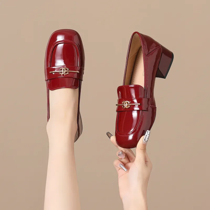 ZHR Loafers Women's Burgundy, Black-8