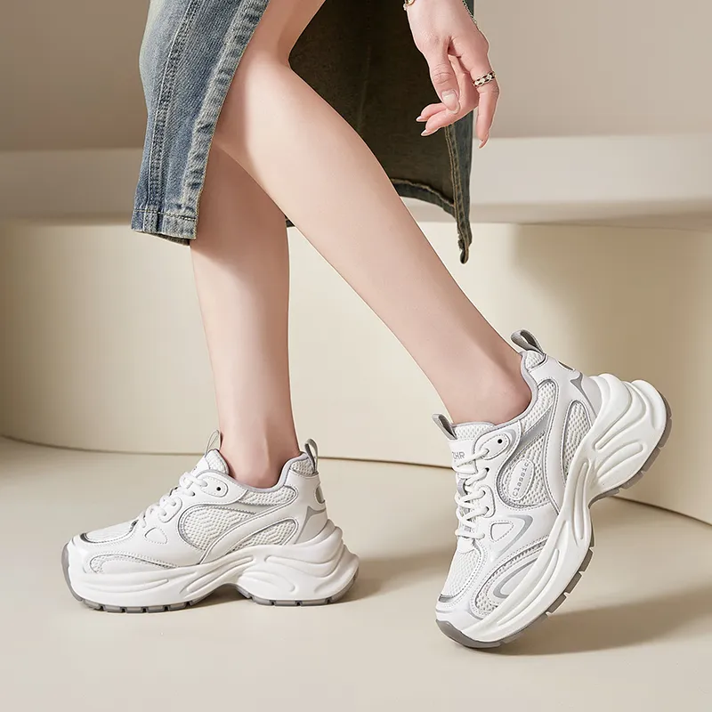 ZHR Star Moon Wear resistant And Lightweight Low Top Chunky Sneakers Women's-7