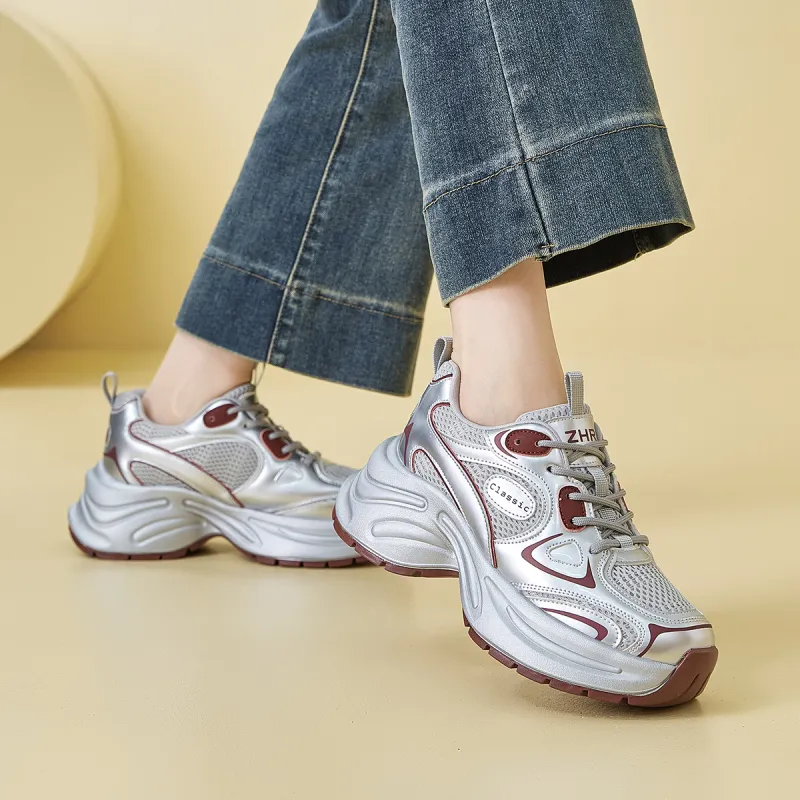 ZHR Moonlit Shadow Abrasion Resistant Breathable Low Top Chunky Sneakers Women's-15