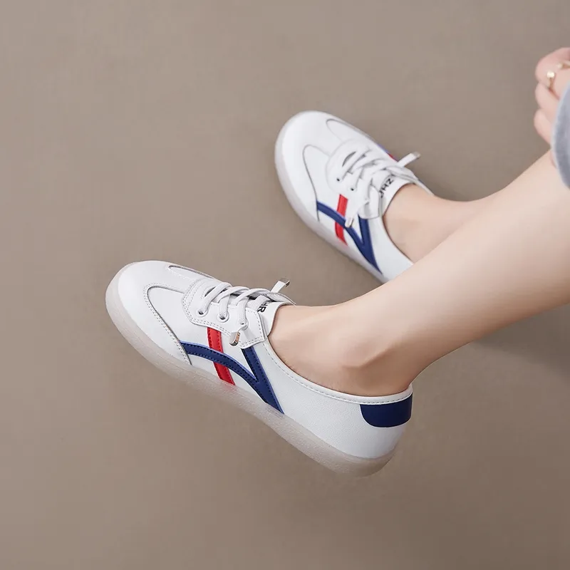 ZHR Small White Shoes Abrasion-Resistant Low-Top Skateboard Shoes Women's-4
