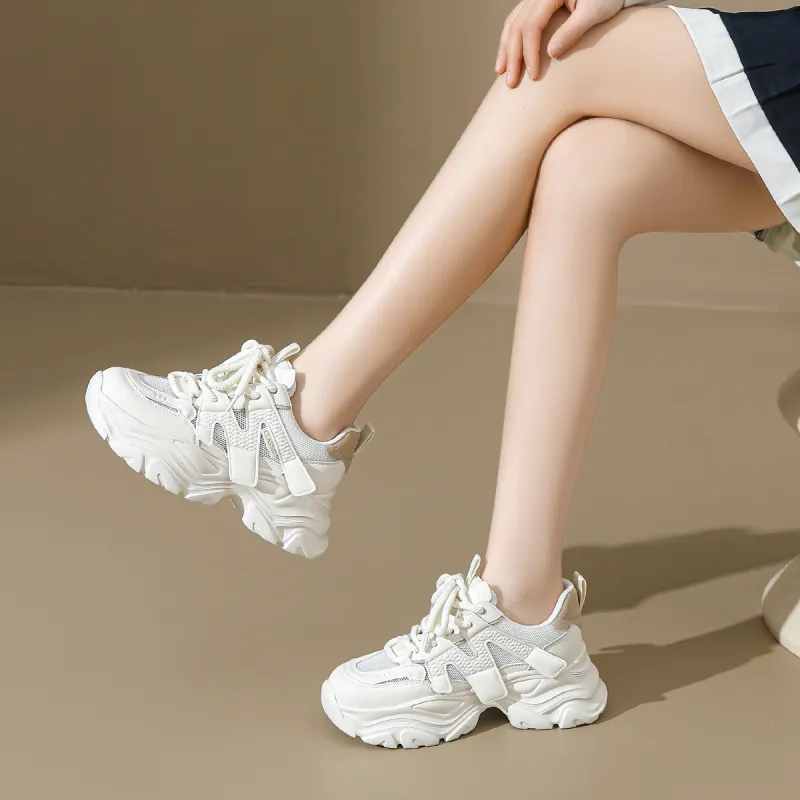 ZHR Cushioning Breathable Low-Top Chunky Sneakers Women's-10