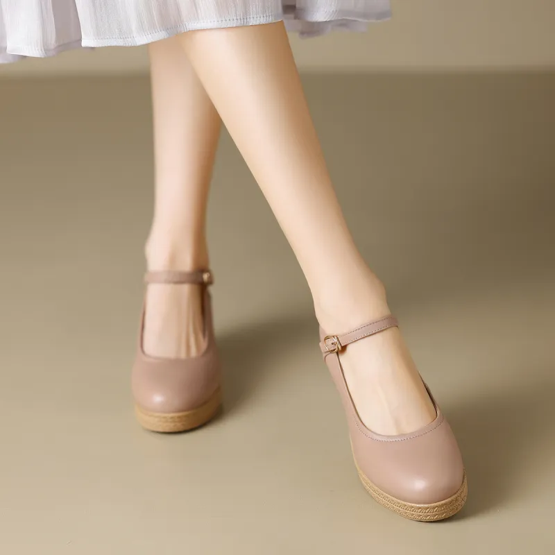 ZHR Wedge Heel High Heels 7cm Women's-19