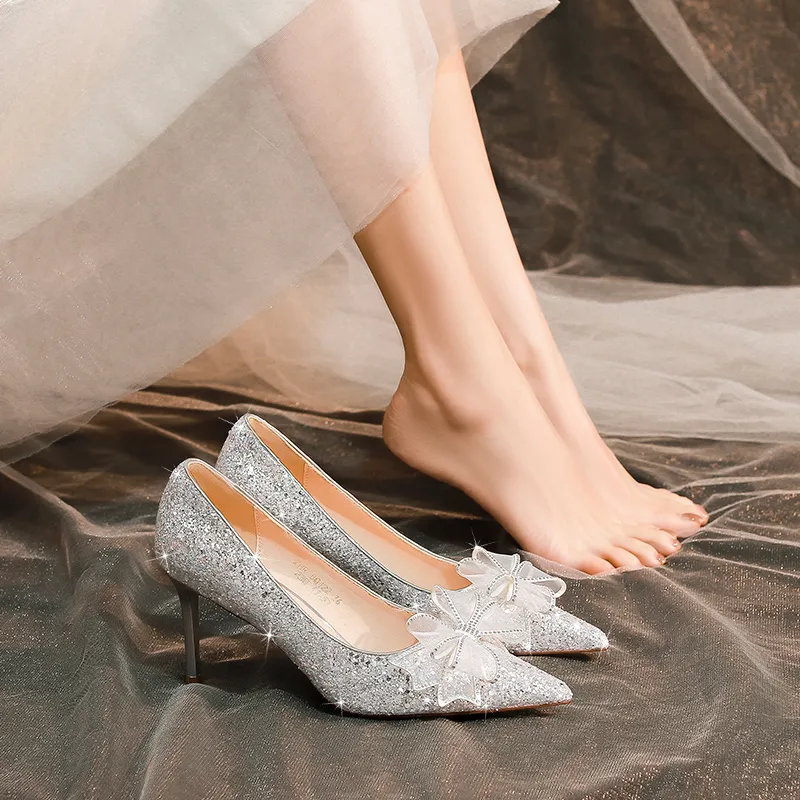 ZHR Slim Heel High Heels 8cm Women's-17