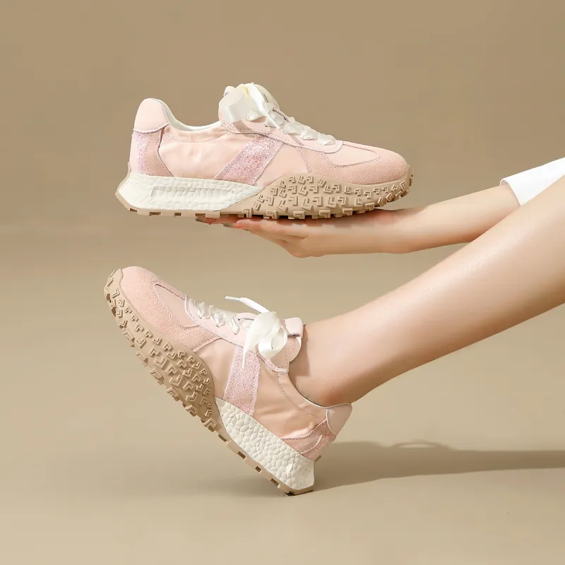 ZHR Rich Woman Happiness Shoes Breathable Height Increase Low Top Casual Shoes Women's-6