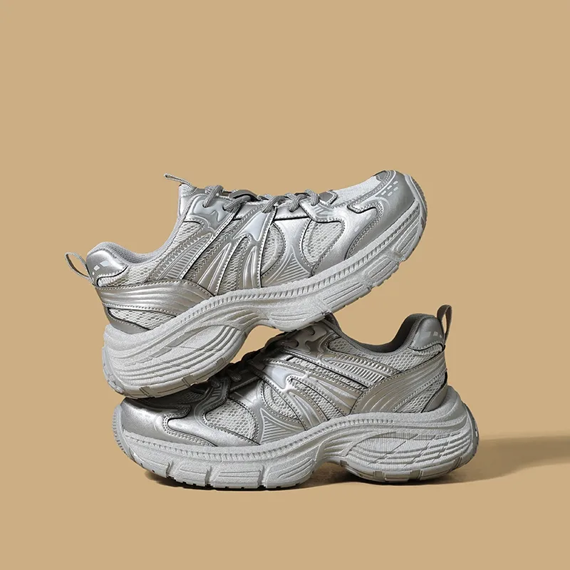 ZHR Chaser Of The Light Cushioning Abrasion Resistant Lightweight Height Increasing Mat Low Top Chunky Sneakers Women's-4