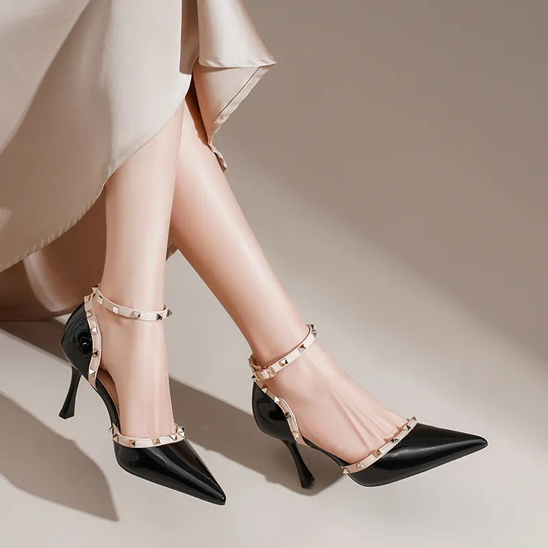 ZHR Slim Heel High Heels 8cm Women's-16