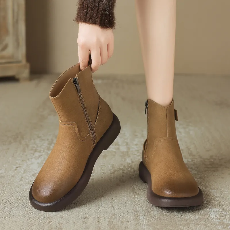 ZHR Ankle Boots Women's Black/Camel-22