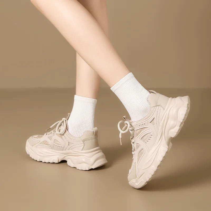 ZHR Height Increasing Shoes Wear-resistant And Lightweight Low-Top Chunky Sneakers Women's-10