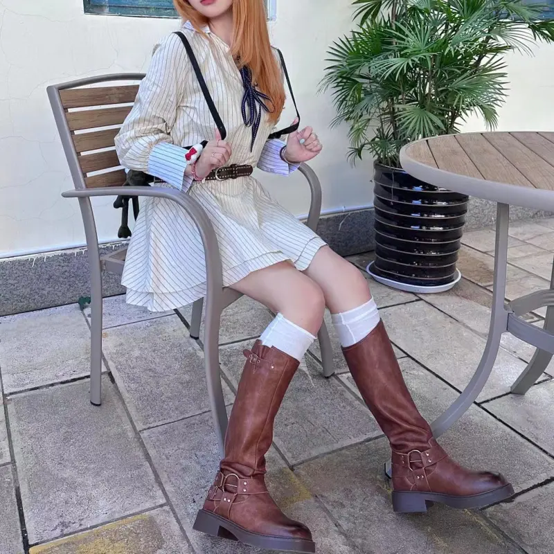 ZHR Knee-high Boots 4cm Women's-2