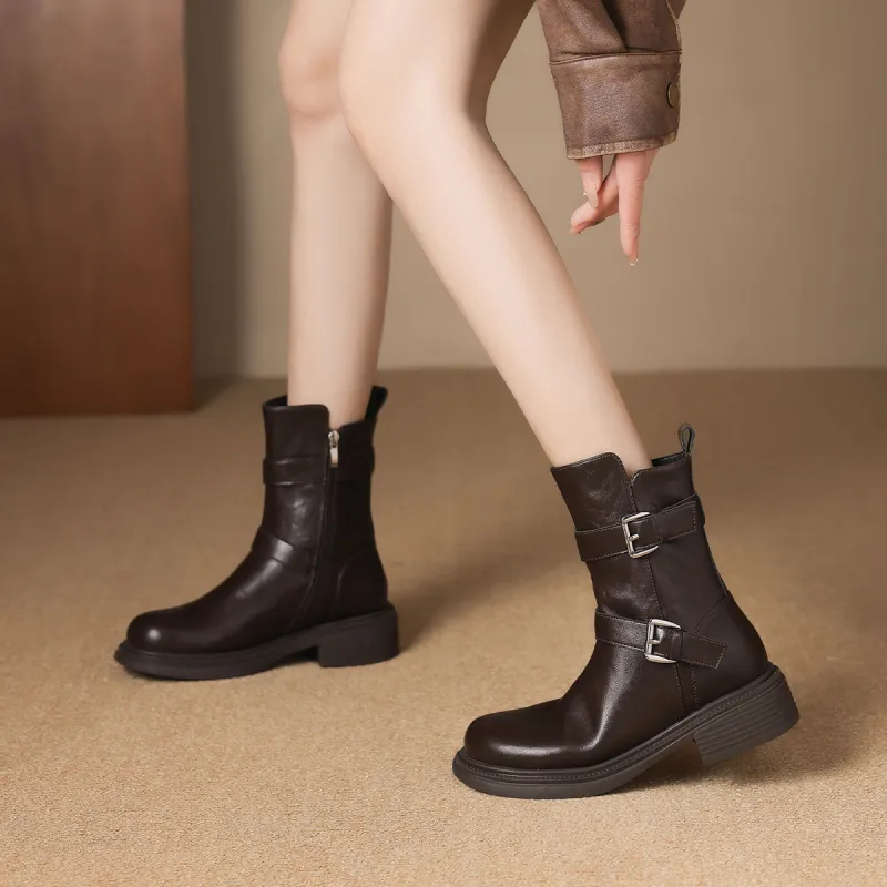 ZHR Ankle Boots Women's Black/Brown-9
