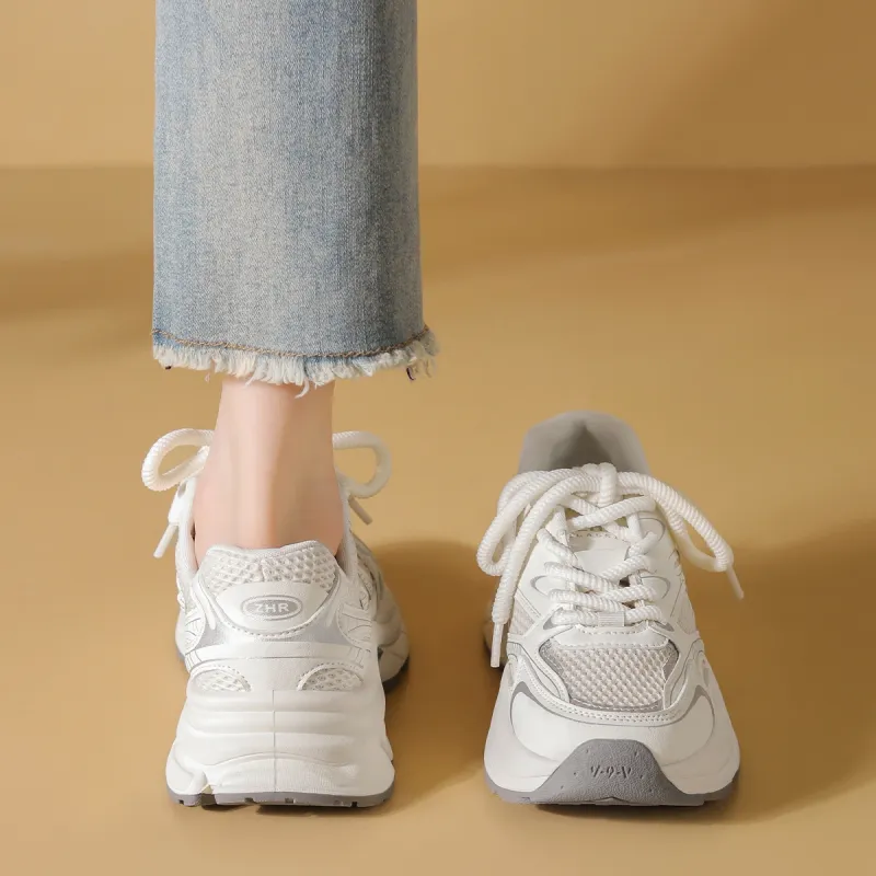 ZHR Seeking Cushioning And Breathable Low Top Chunky Sneakers Women's-7