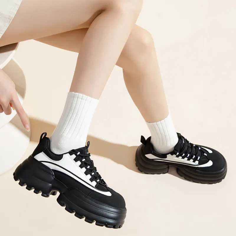 ZHR Lightweight And Breathable Low-Top Chunky Sneakers 6.5cm Women's-12