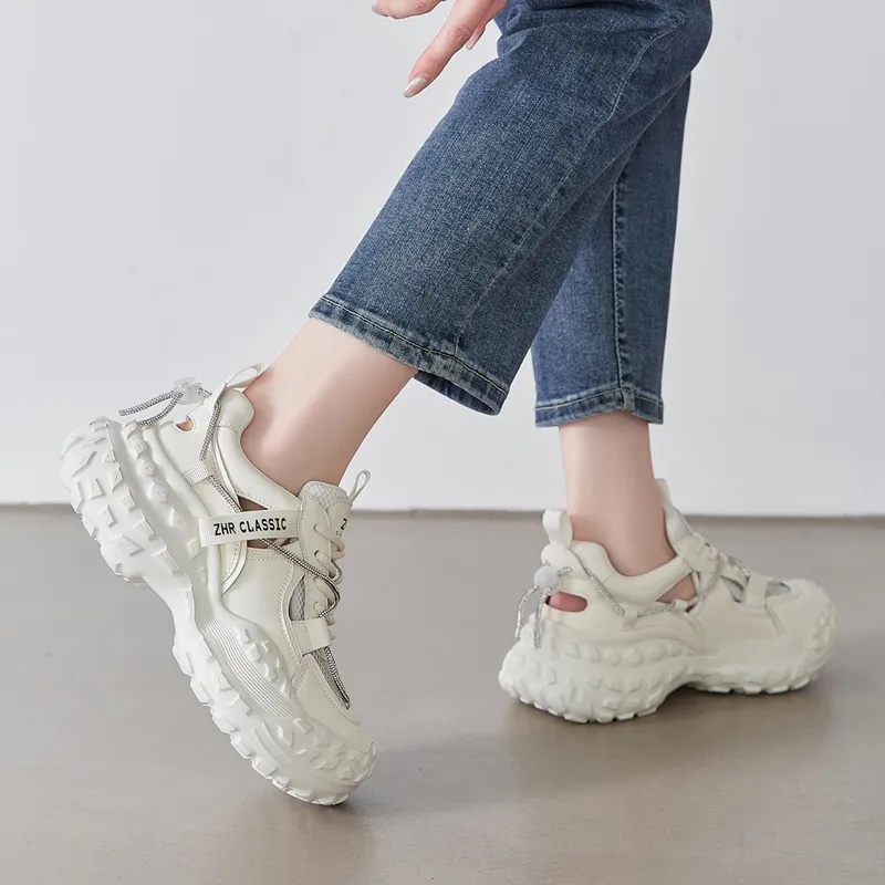 ZHR Lightweight Height Increasing Low-Top Chunky Sneakers Women's-15