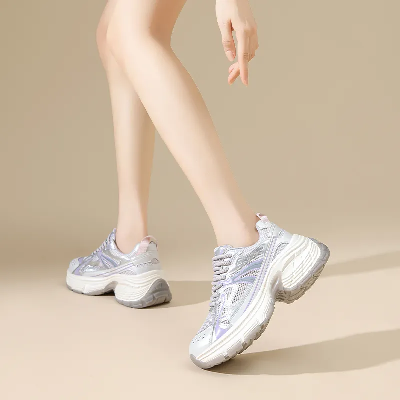 ZHR Xiaoice Bear Moisture Wicking, Abrasion Resistant, Breathable Low Top Chunky Sneakers Women's-1