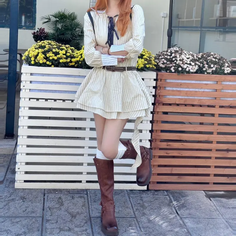 ZHR Knee-high Boots 4cm Women's-4
