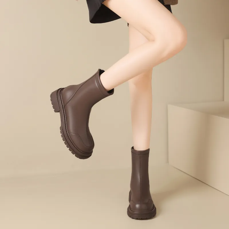 ZHR Ankle Boots Women's Black/Brown-11