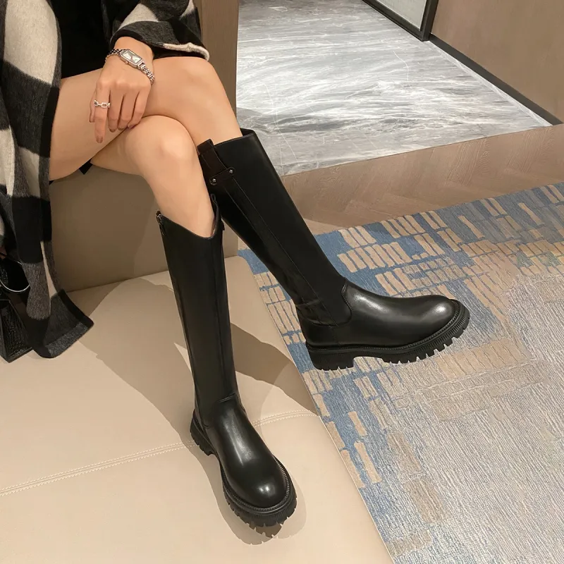 ZHR Knee-high Boots 4cm Women's-16