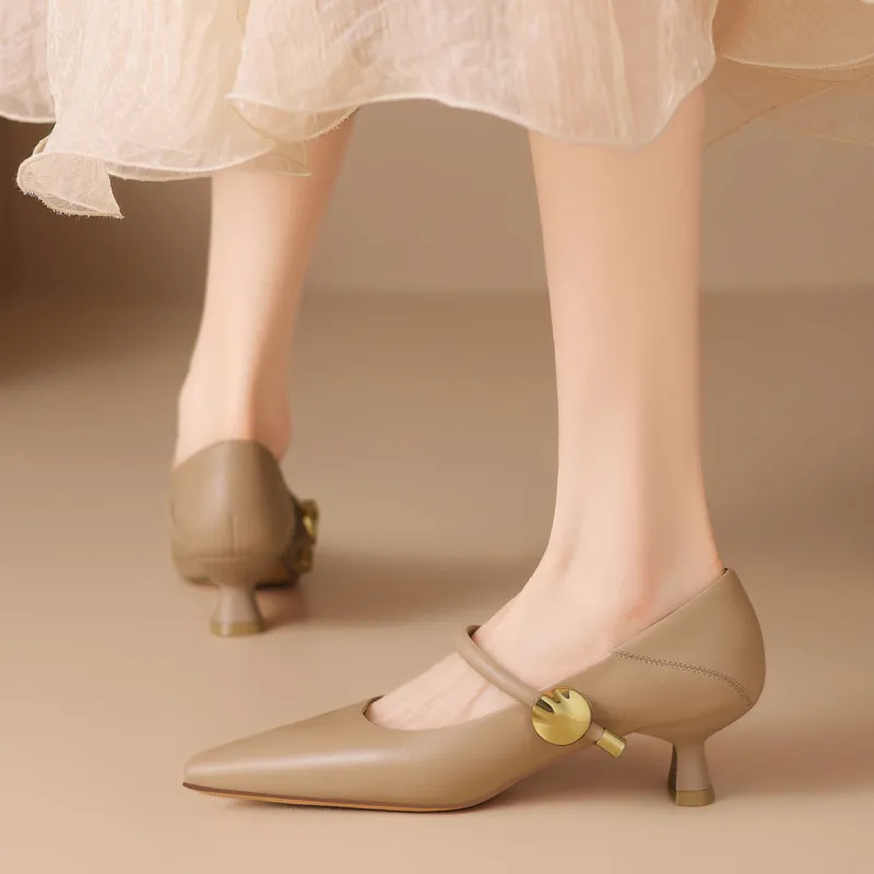 ZHR Slim Heel High Heels 4.5cm Women's-21