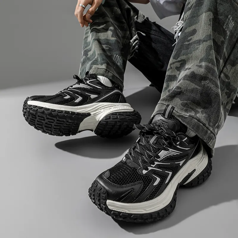 ZHR Glacier Future Collection Cushioning, Abrasion Resistant, Breathable, Lightweight Low Top Chunky Sneakers Unisex-10