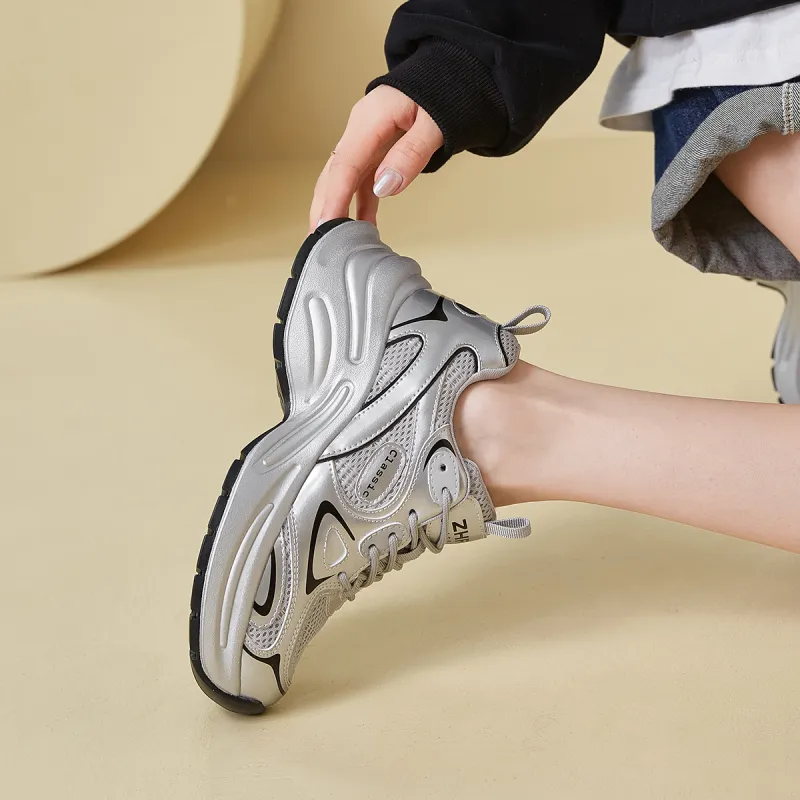 ZHR Moonlit Shadow Abrasion Resistant Breathable Low Top Chunky Sneakers Women's-5