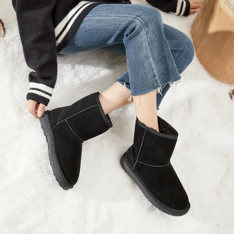 ZHR Wear-Resistant Coverage Knee-High Snow Boots Women's-13
