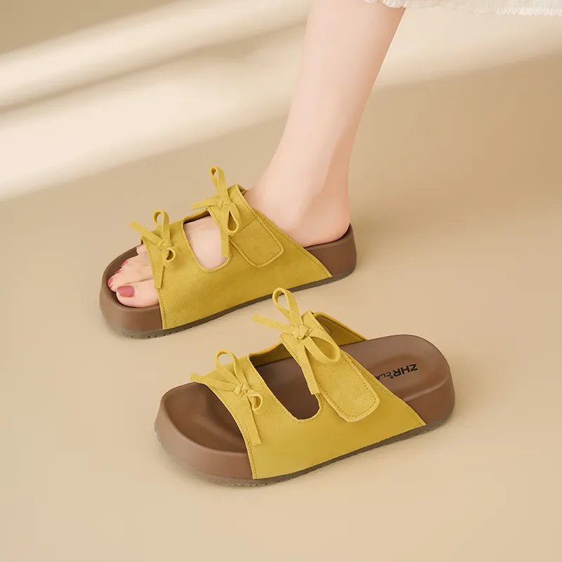 ZHR Slide Slippers Women's Pink, Yellow-4