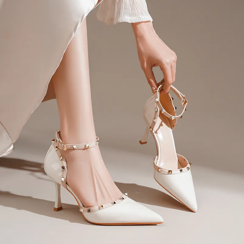 ZHR Slim Heel High Heels 8cm Women's-3