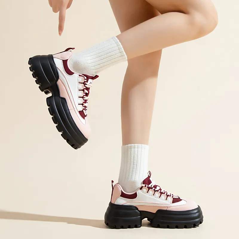 ZHR Lightweight And Breathable Low-Top Chunky Sneakers 6.5cm Women's-6