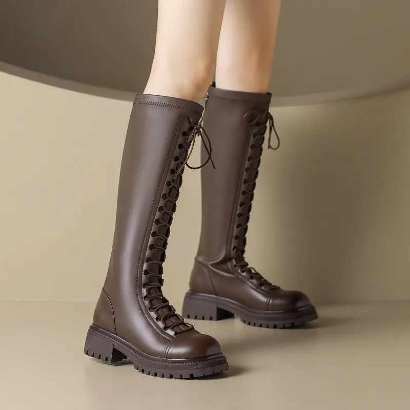 ZHR Knee-high Boots 4.5cm Women's-16