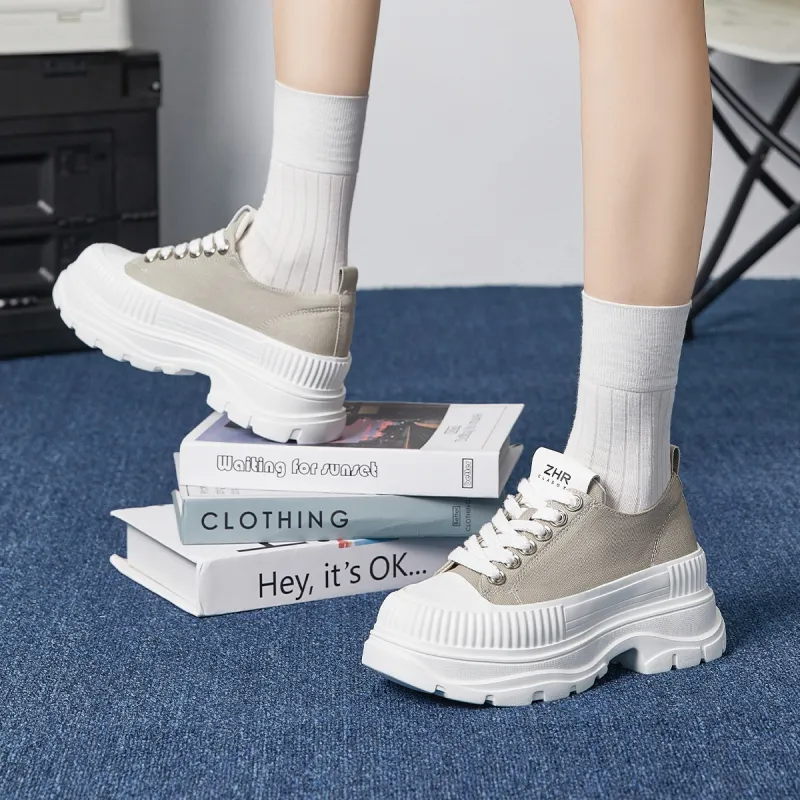 ZHR Artsy Style Canvas Shoes Wear resistant And Lightweight Casual Shoes Women's-9