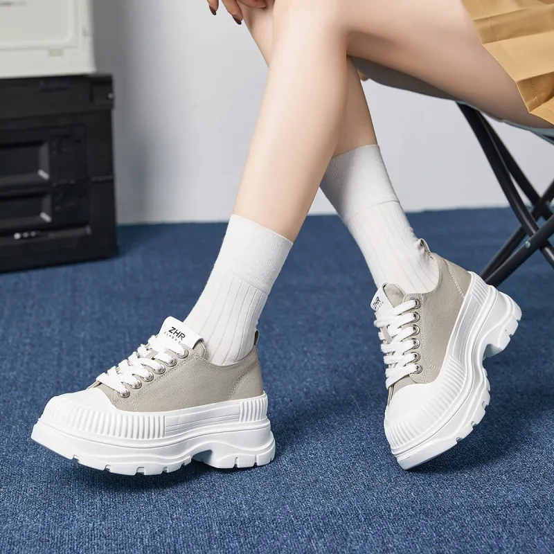 ZHR Artsy Style Canvas Shoes Wear resistant And Lightweight Casual Shoes Women's-7