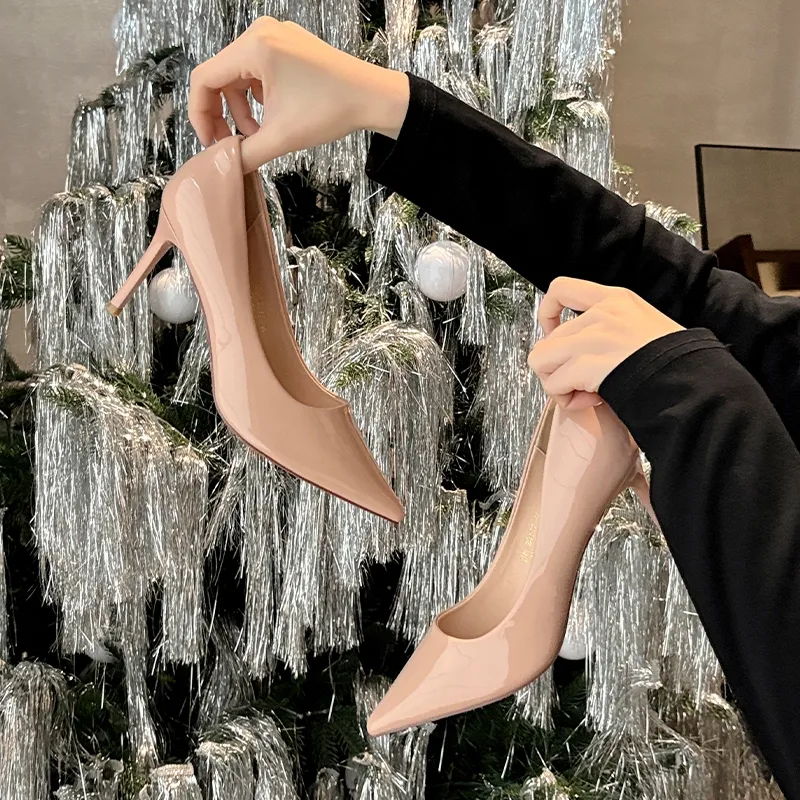 ZHR Slim Heel High Heels 8cm Women's-5