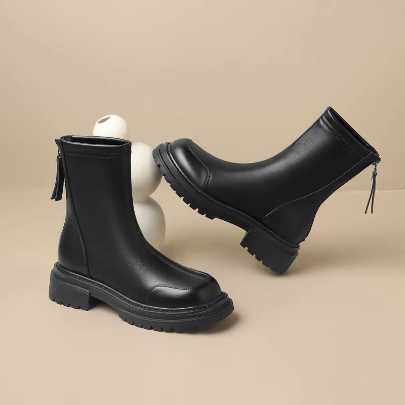 ZHR Ankle Boots Women's Black/Brown-5