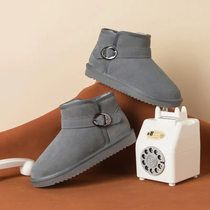 ZHR Snow Boots Women's Light Gray/Khaki/Coffee/Black-6