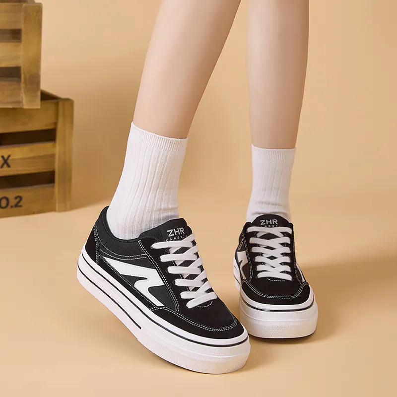ZHR Canvas Is Not Annoying. Wear resistant And Lightweight Low Top Skateboard Shoes Women's-4