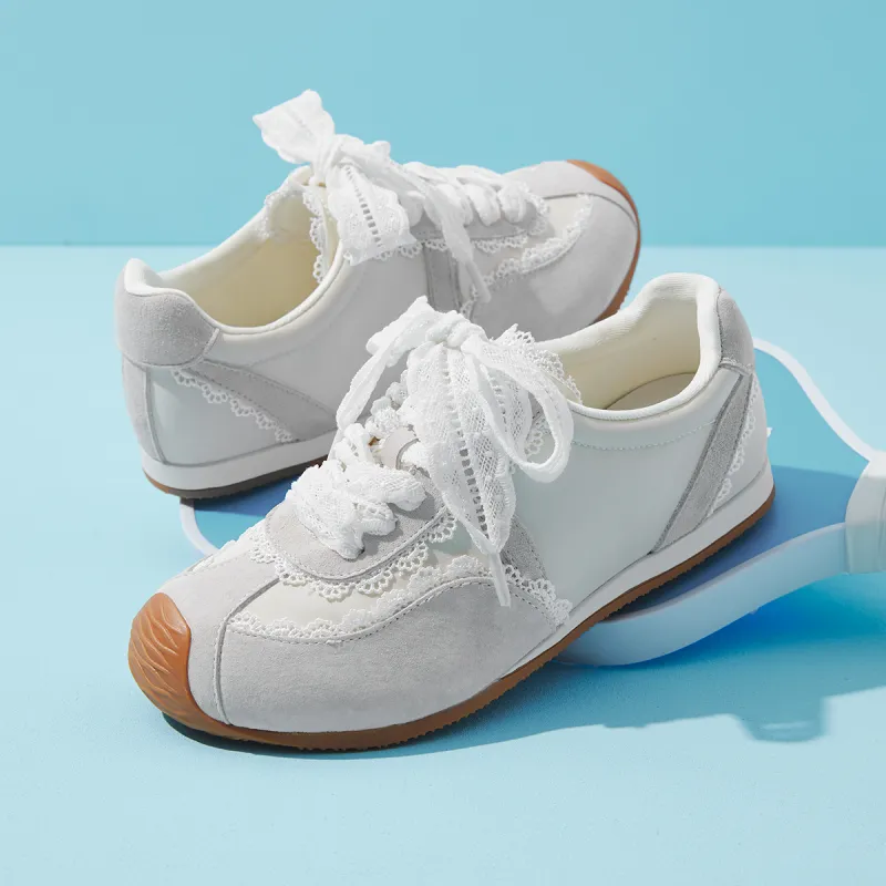 Hotwind Cream Lace Series Abrasion Resistant Slip Resistant Low Top Casual Shoes Women's-1