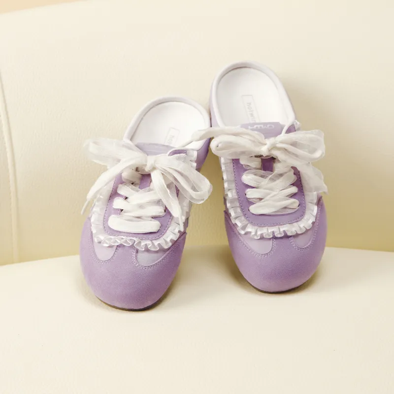 Hotwind Cream Lace Series Slip Resistant Closed Toe Slippers Women's-4