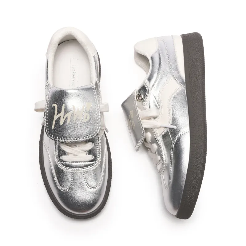Hotwind Anti Slip Wear Resistant Casual Shoes Matte Silver-3