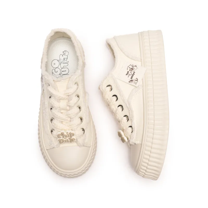 Disney X Hotwind Canvas Shoes Women's Low Top White-6