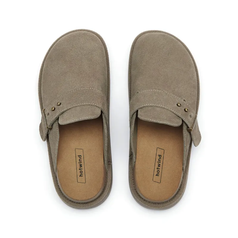 Hotwind Pinecone Grey Series Abrasion Resistant Closed Toe Slippers Women's-6