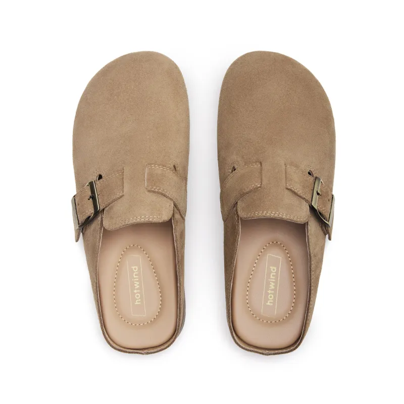 Hotwind Pinecone Grey Series Abrasion Resistant Slip Resistant Wrap toe Slippers Women's-2