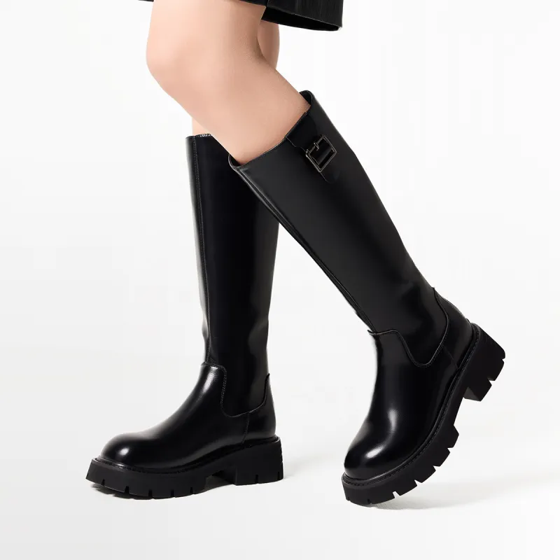 Hotwind Knight Boots Medium Heel Women's-4
