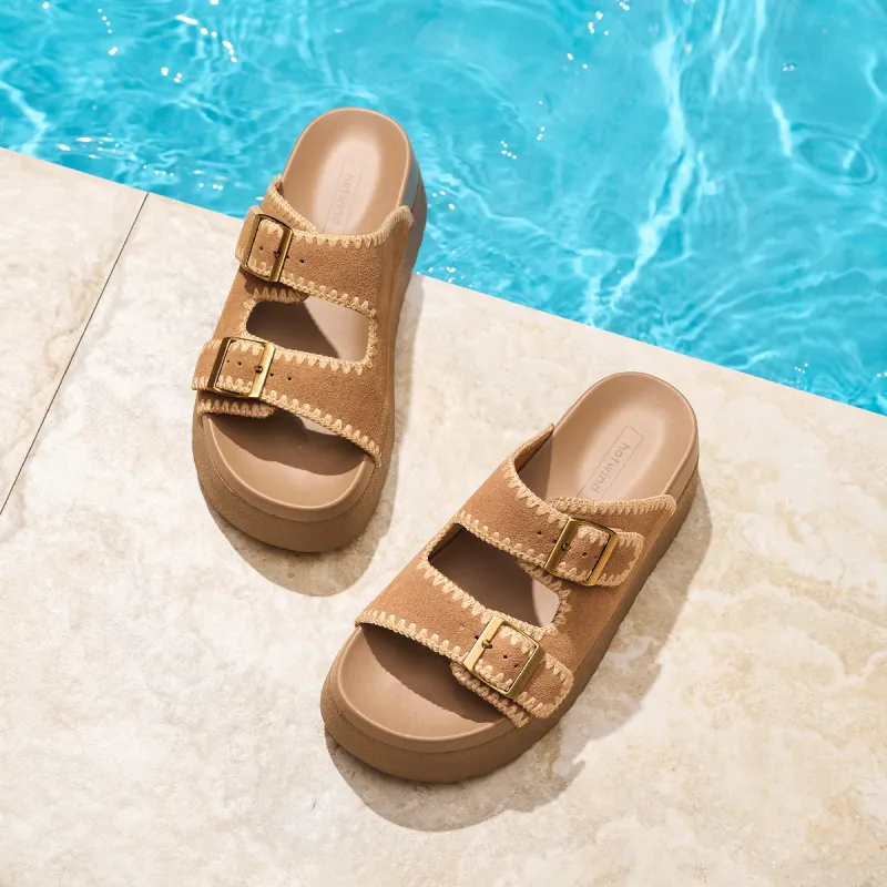 Hotwind Biscuit Boken Collection Slip Resistant Abrasion Resistant Slide Slippers Women's-9
