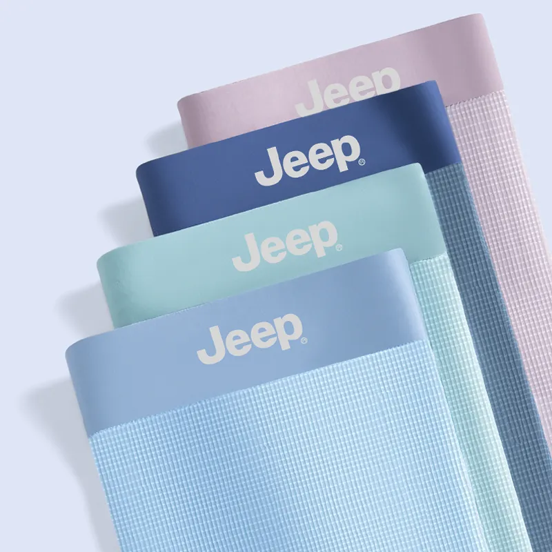 Jeep Underpants Non Clogging 7A Antibacterial Ice Silk Fabric Soft Men's 3 Pack-6