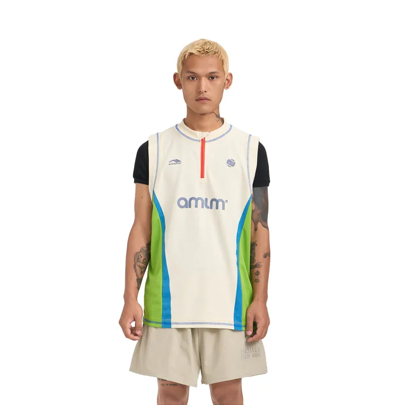 AMLM Tank Tops Unisex Beige Yellow-3