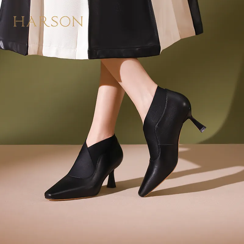 HARSON Ankle Boots Women's Khaki Green/Black-11