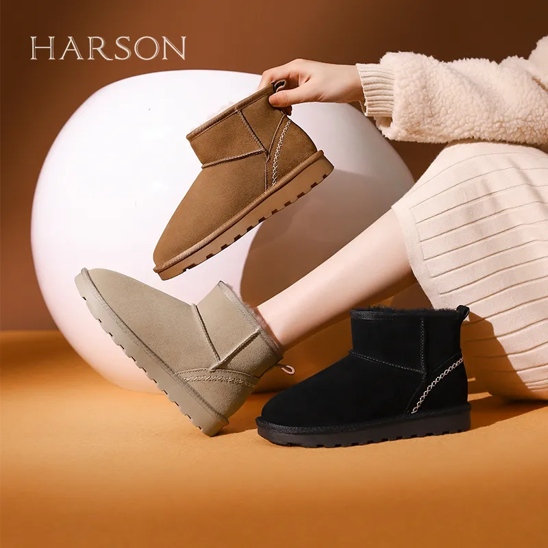 HARSON Warm Short Snow Boots 2.8cm Women's-6