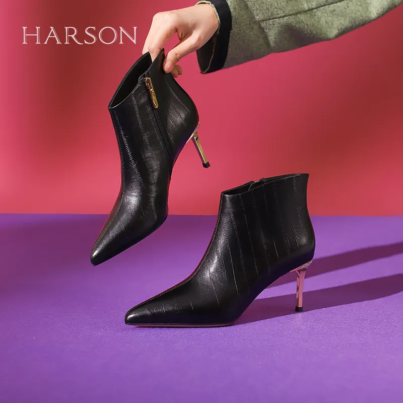 HARSON Ankle Boots Women's Red/Black-12