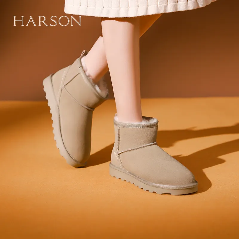HARSON Warm Short Snow Boots 2.8cm Women's-19